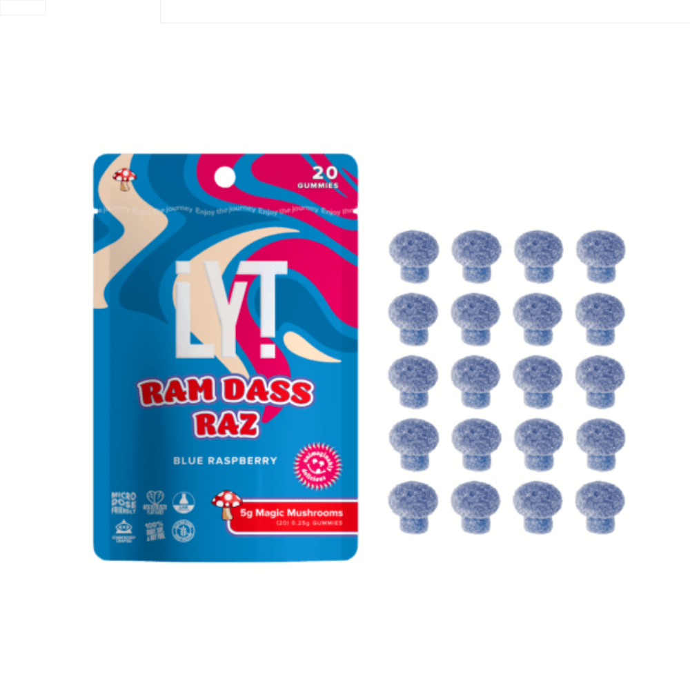 5g LYT Mushroom Gummies - Ram Dass Raz - Blue Raspberry